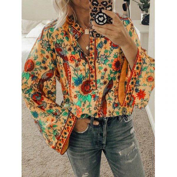 V-neck printed shirt - Image 3