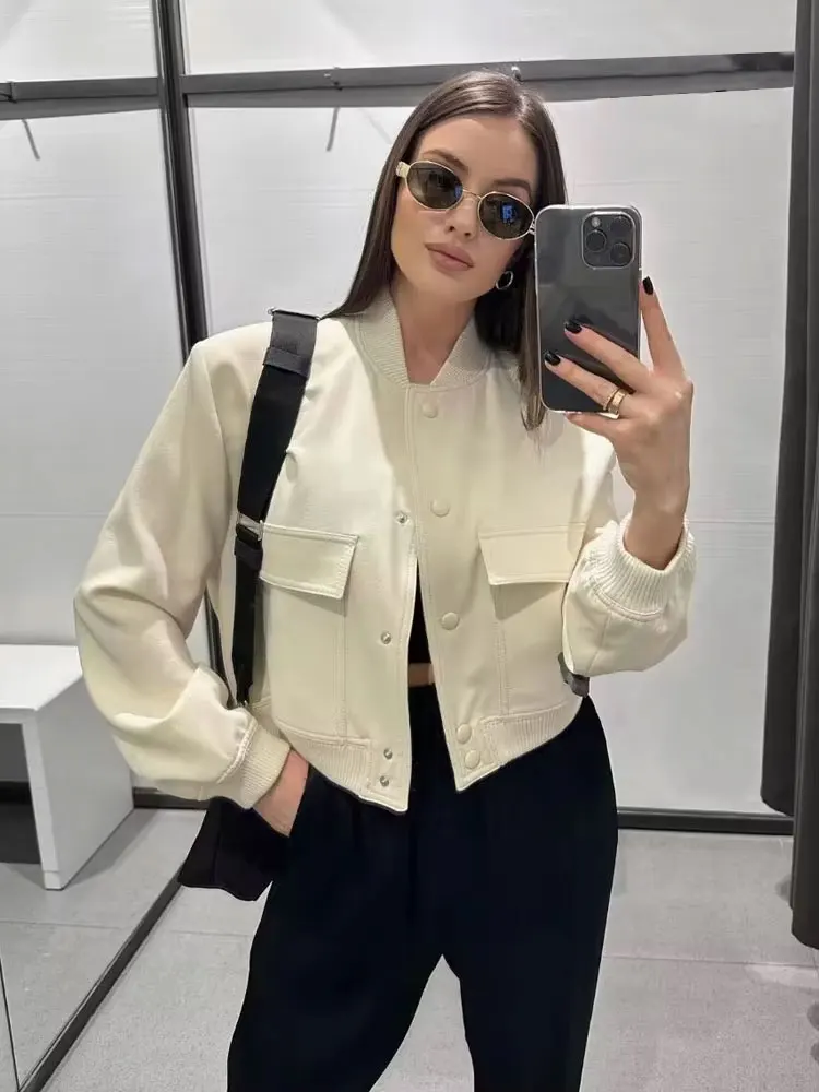 Fashion With Pockets Bomber Jacket